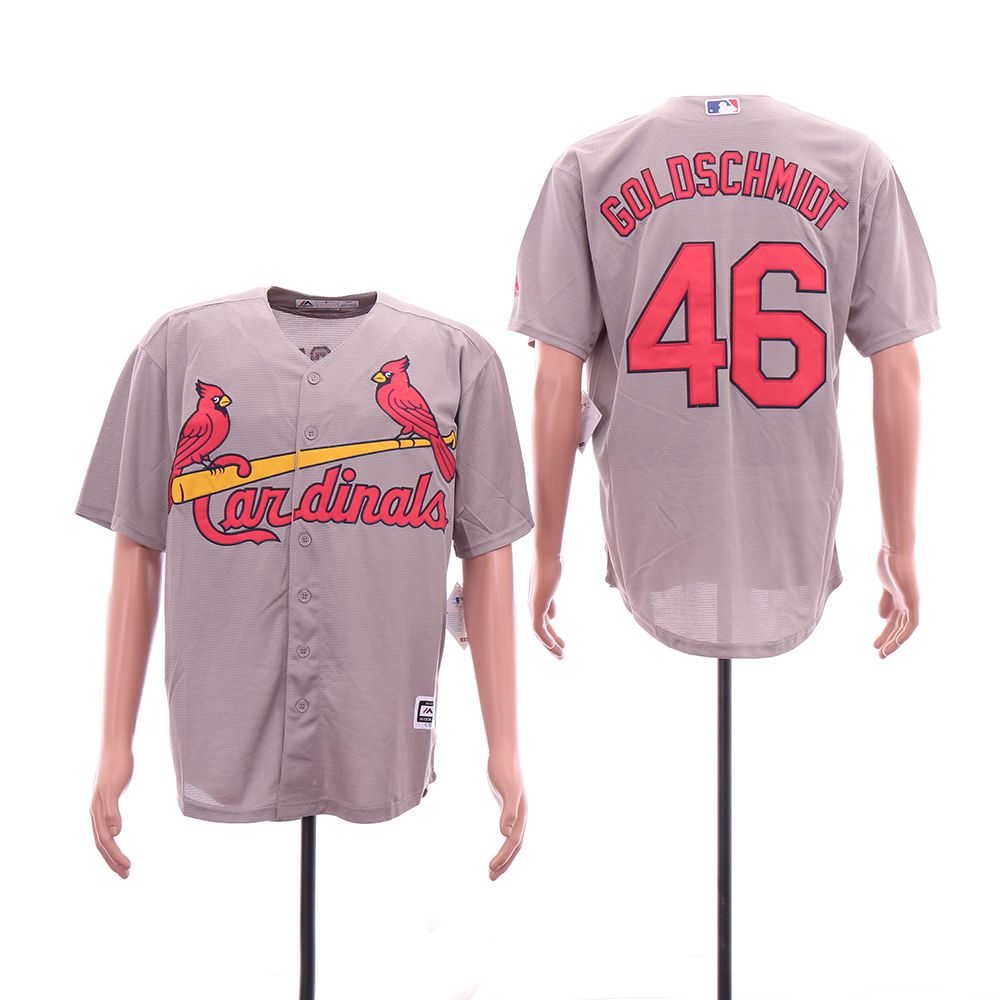 Men St.Louis Cardinals 46 Goloschmidt Grey Game MLB Jerseys